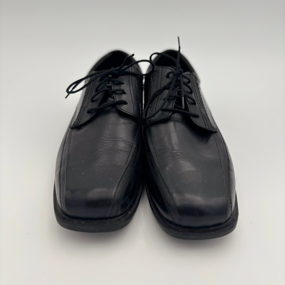 Keuka SureGrip Oxford Dress Shoes Mens 11.5‎ Black Excellent Leather Slip Resist